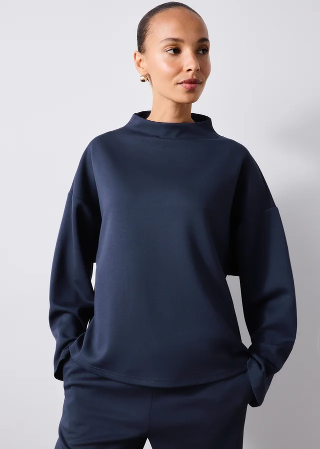 Navy Scuba Co Ord Boxy Jumper