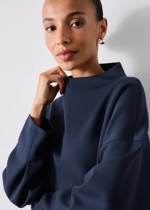 Navy Scuba Co Ord Boxy Jumper - M Image 4