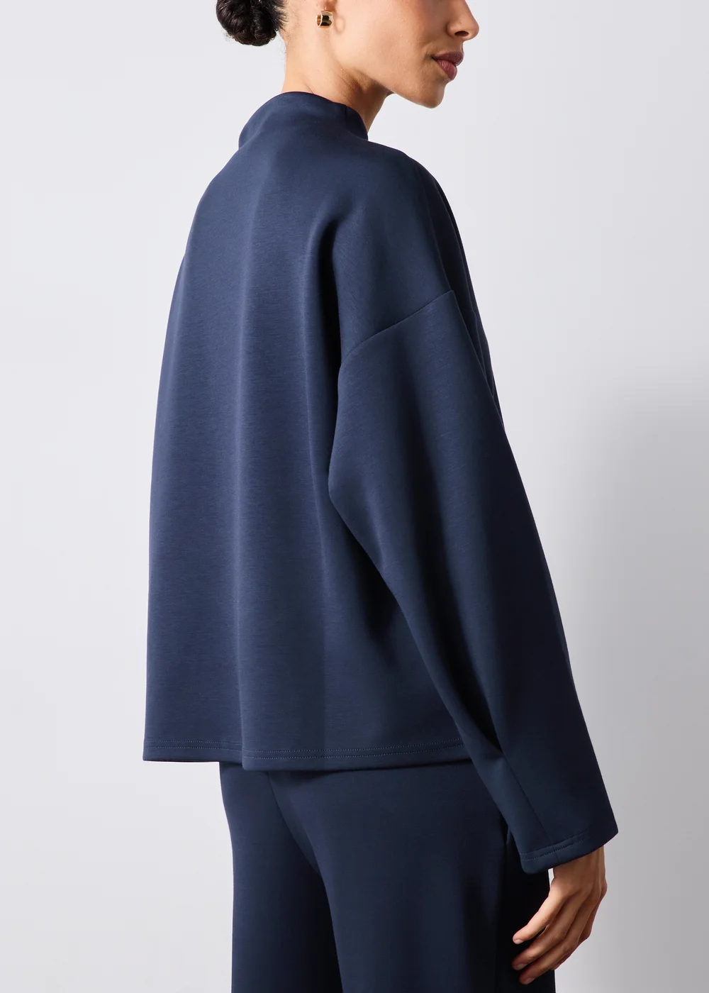 Navy Scuba Co Ord Boxy Jumper - M Image 3