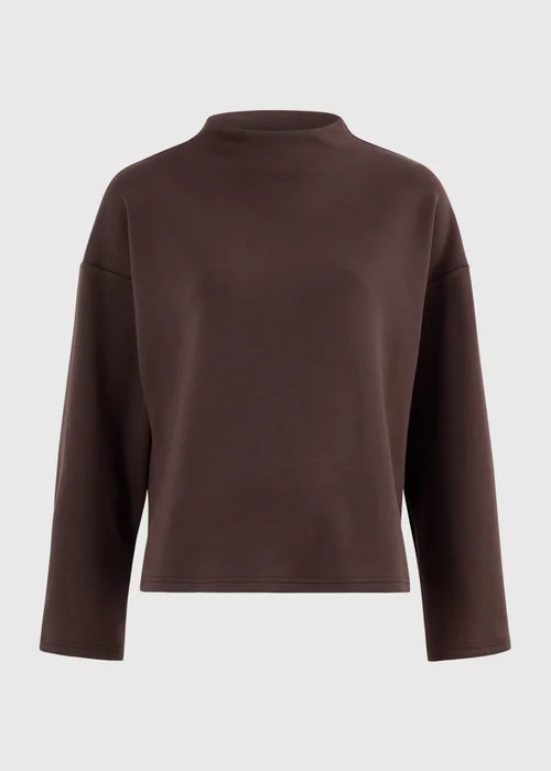 Chocolate Brown Scuba Co Ord Boxy Jumper - M Image 5