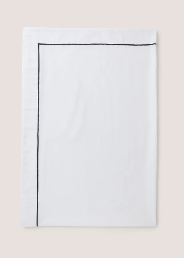 White Bordered Tablecloth
