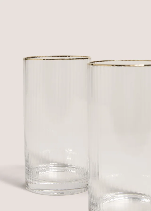 2 Pack Gold Rimmed Tumbler