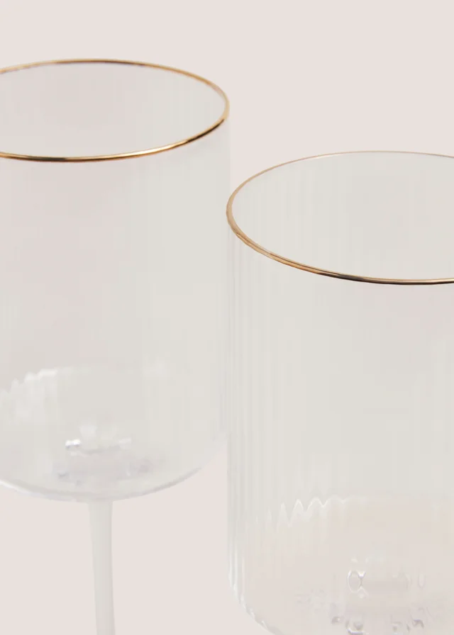 Gold Rimmed Wine Glass