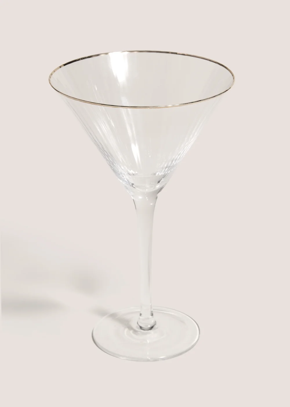 Gold Rimmed Martini Glass Image 1