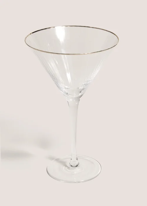 Gold Rimmed Martini Glass Image 1
