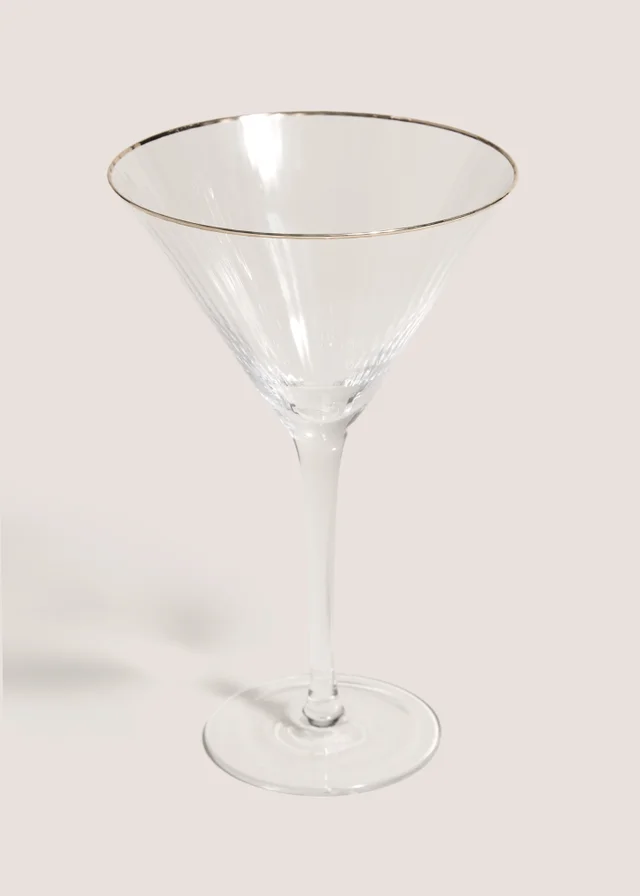 2 Pack Gold Rimmed Martini Glass