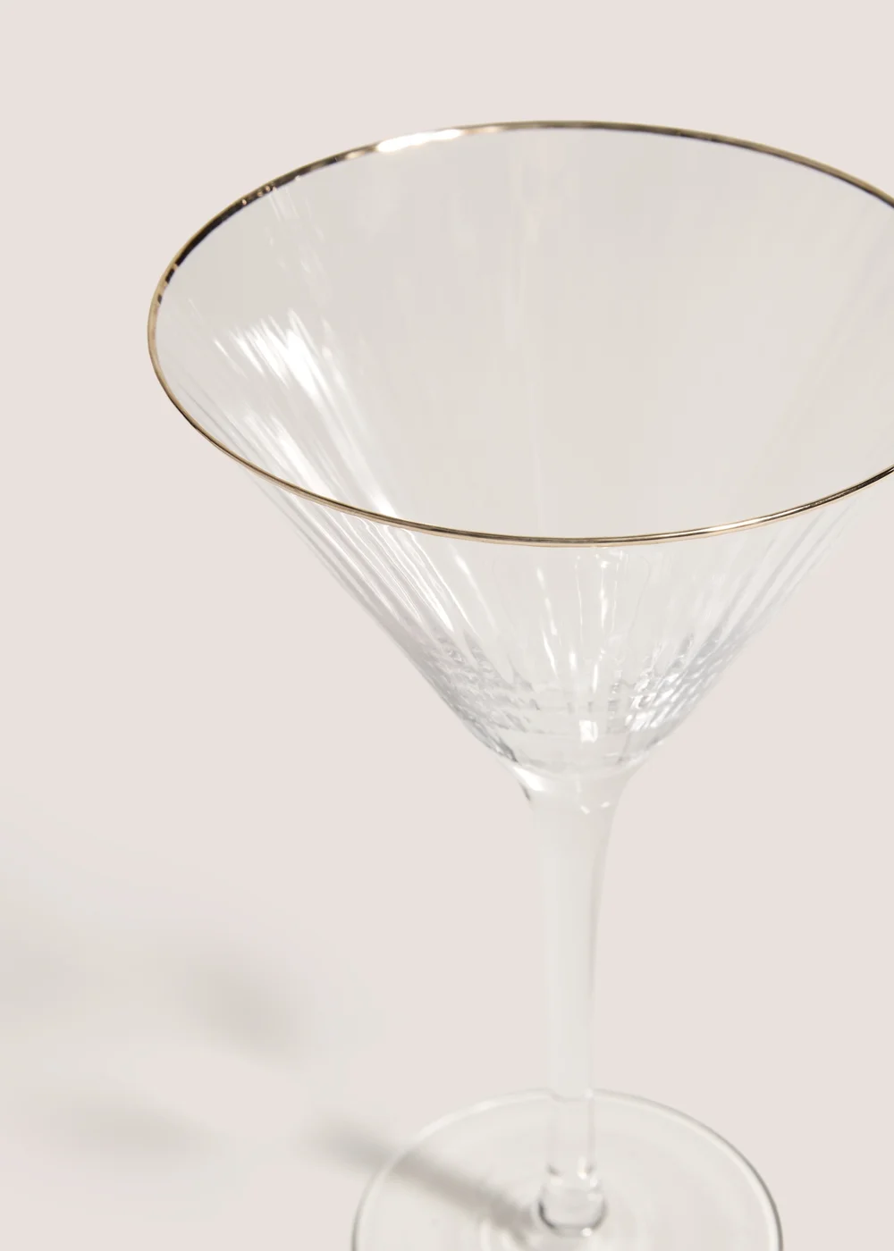 Gold Rimmed Martini Glass Image 2