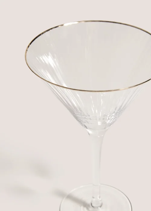 Gold Rimmed Martini Glass Image 2