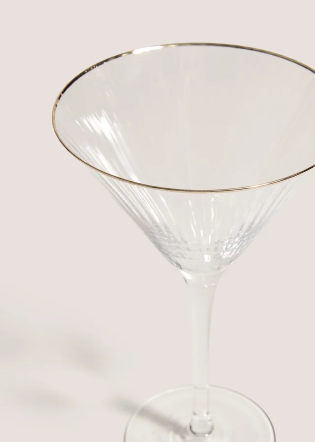 2 Pack Gold Rimmed Martini Glass