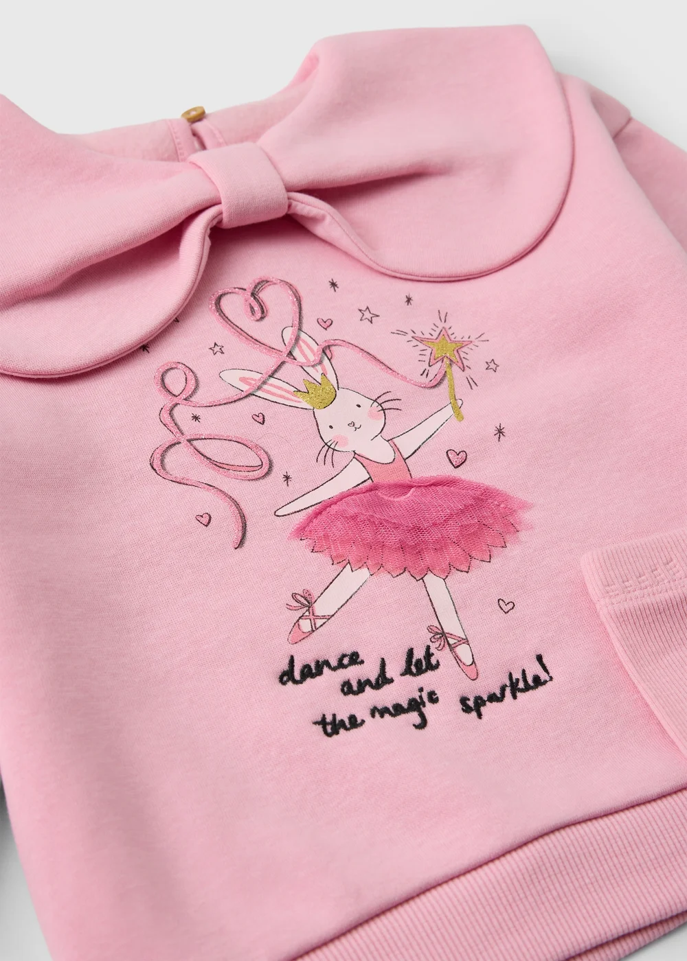 Girls' Pink Ballerina Collar Sweat Leg Set (1-8 Yrs) - 1 to 1 half years Image 2