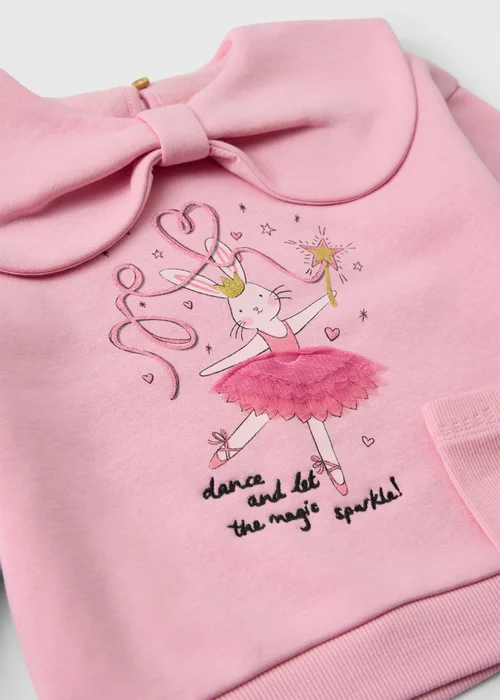 Girls' Pink Ballerina Collar Sweat Leg Set (1-8 Yrs) - 1 to 1 half years Image 2