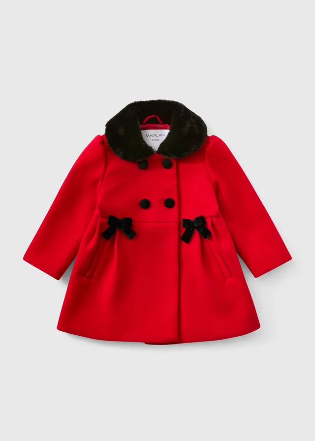 Girls' Red Traditional Coat (1-8 Yrs)
