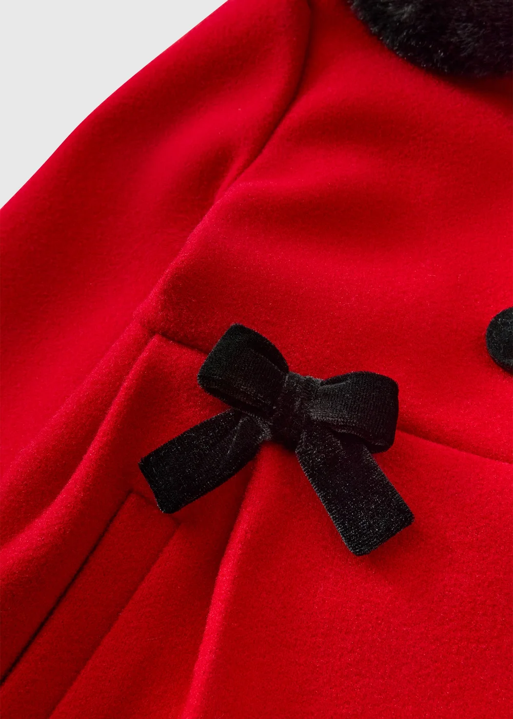 Girls' Red Traditional Coat (1-8 Yrs) - 1-1.5 Yrs Image 2