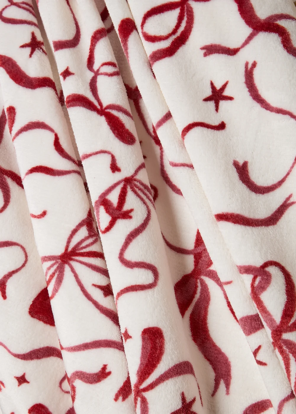 Red Bow Fleece Throw Image 2