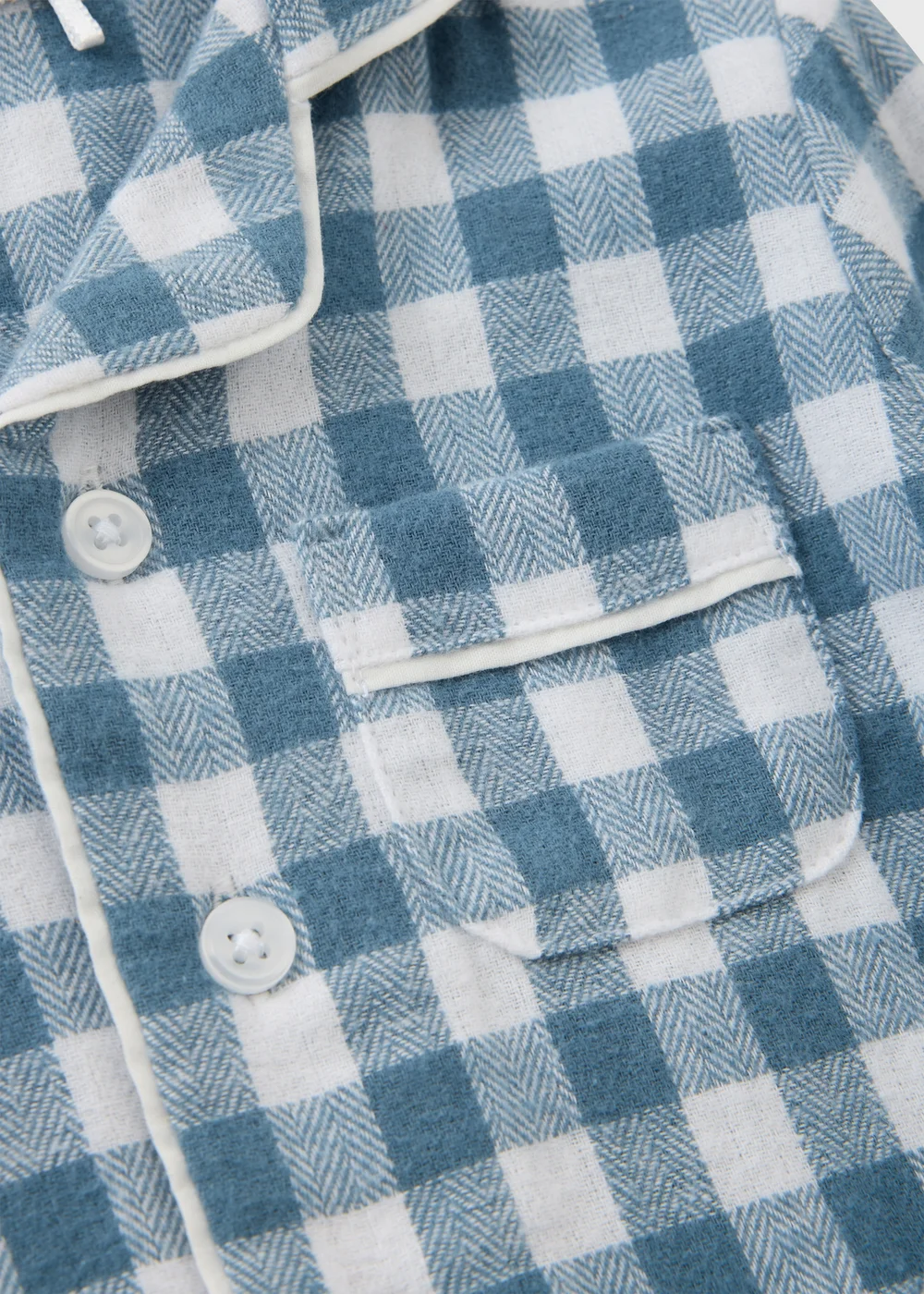 Baby Blue Woven Check Pyjama Set (0-23mths) - 0-3 months Image 2