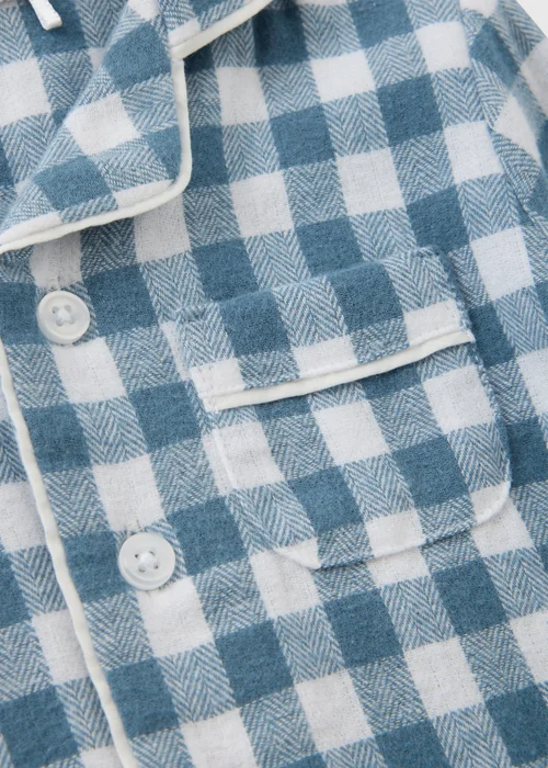 Baby Blue Woven Check Pyjama Set (0-23mths) - 0-3 months Image 2