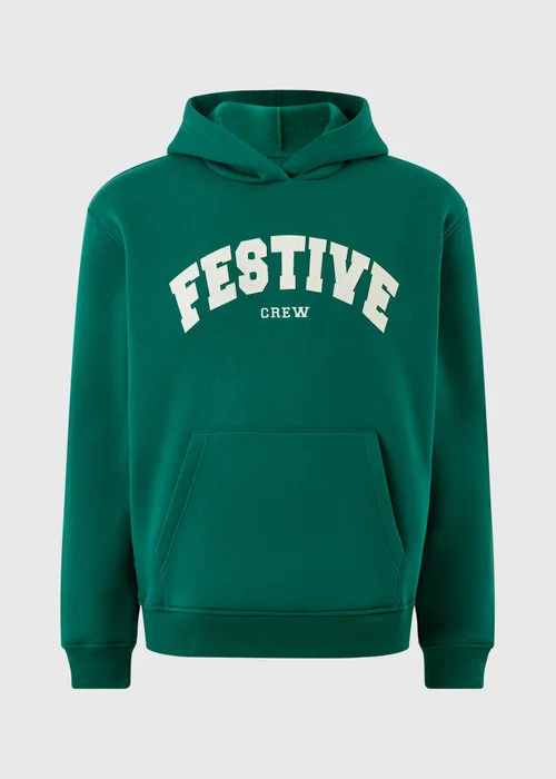 Green Festive Crew Matching Family Christmas Hoodie - S Image 5