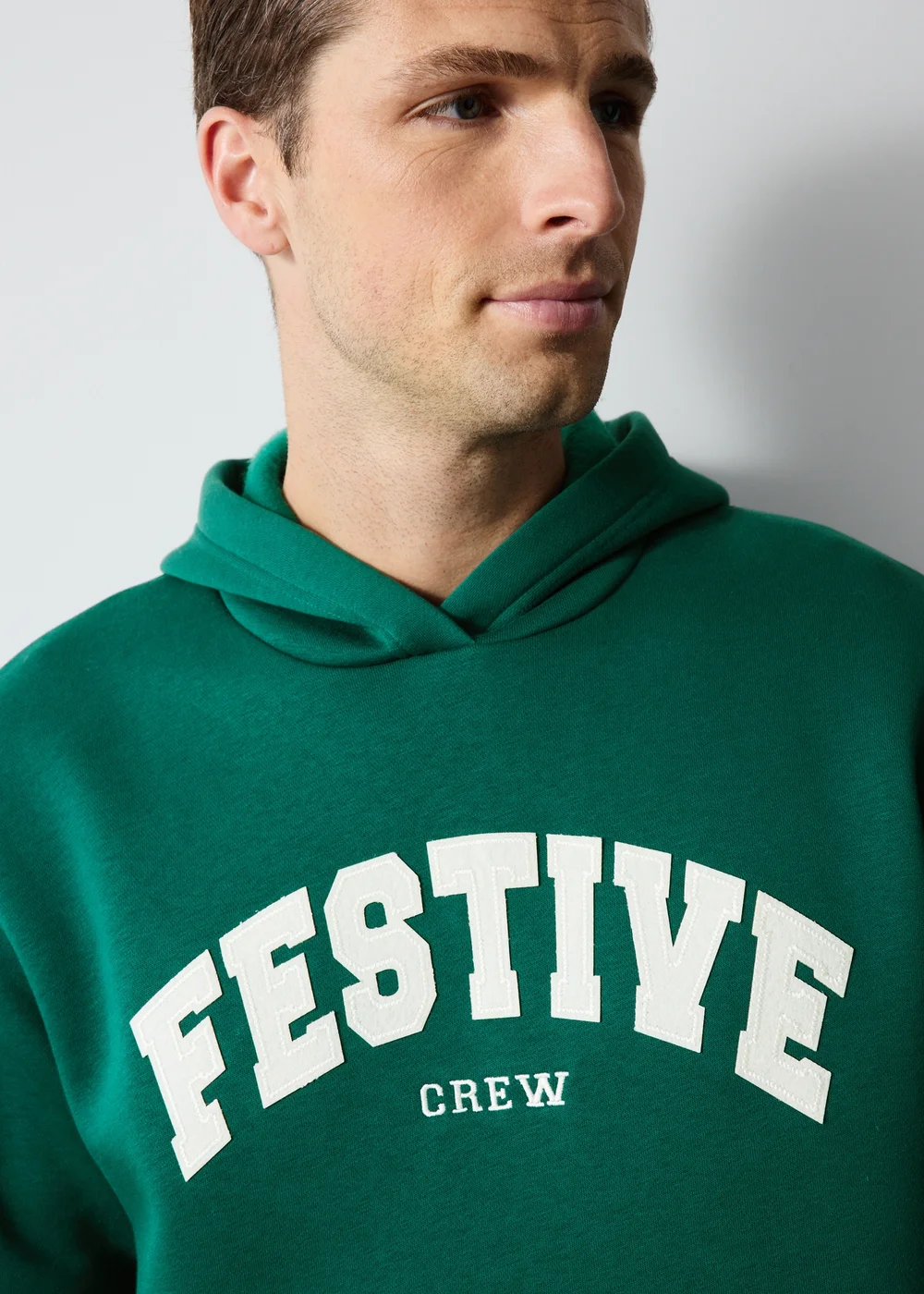 Green Festive Crew Matching Family Christmas Hoodie - S Image 3