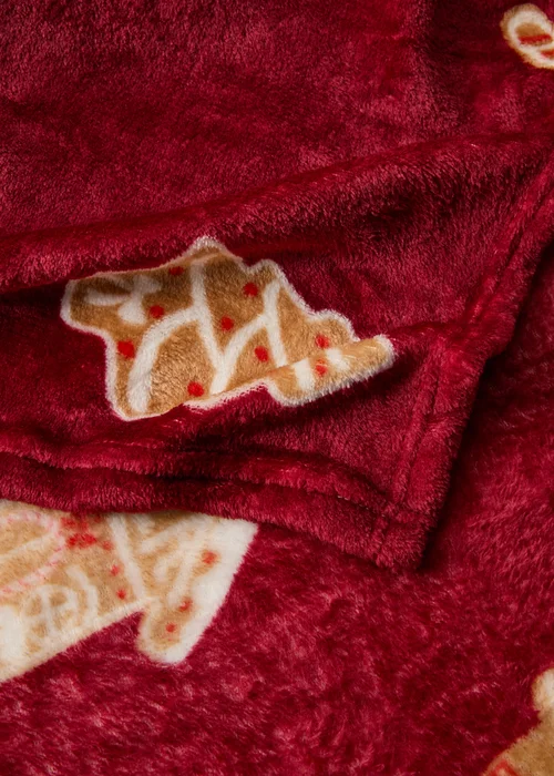 Red Gingerbread Fleece Throw Image 2