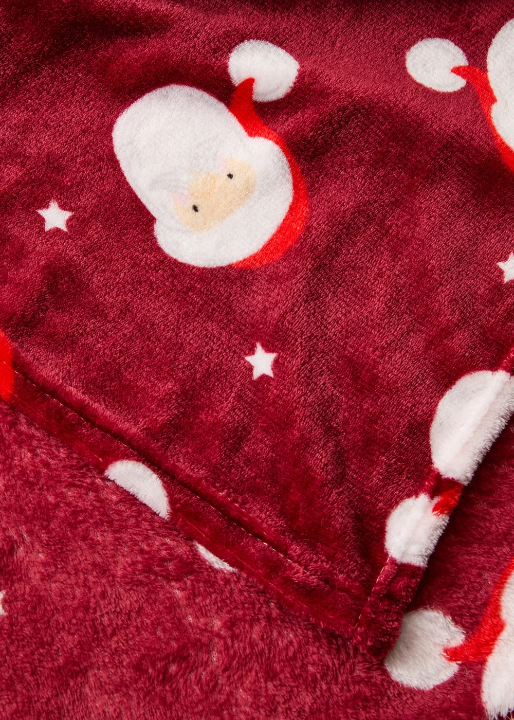 Red Christmas Santa Fleece Throw Image 2