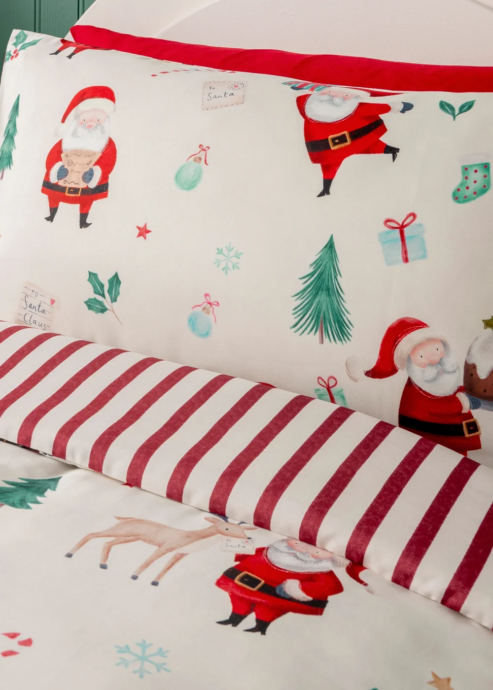 Natural Santa Duvet Set - Single Image 3