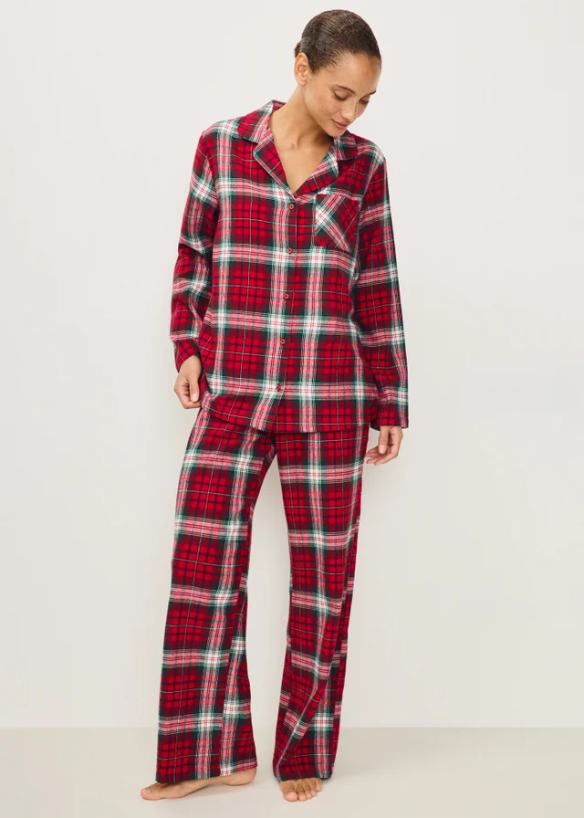 Red Check Ladies Matching Family Christmas Pyjamas