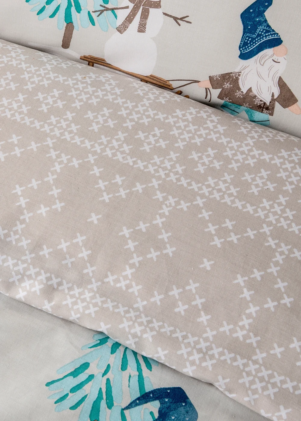 Blue Christmas Gnome Duvet Set - Single Image 2