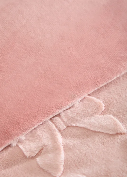 Pink Bow Embroidered Bedding Set - Single Image 3