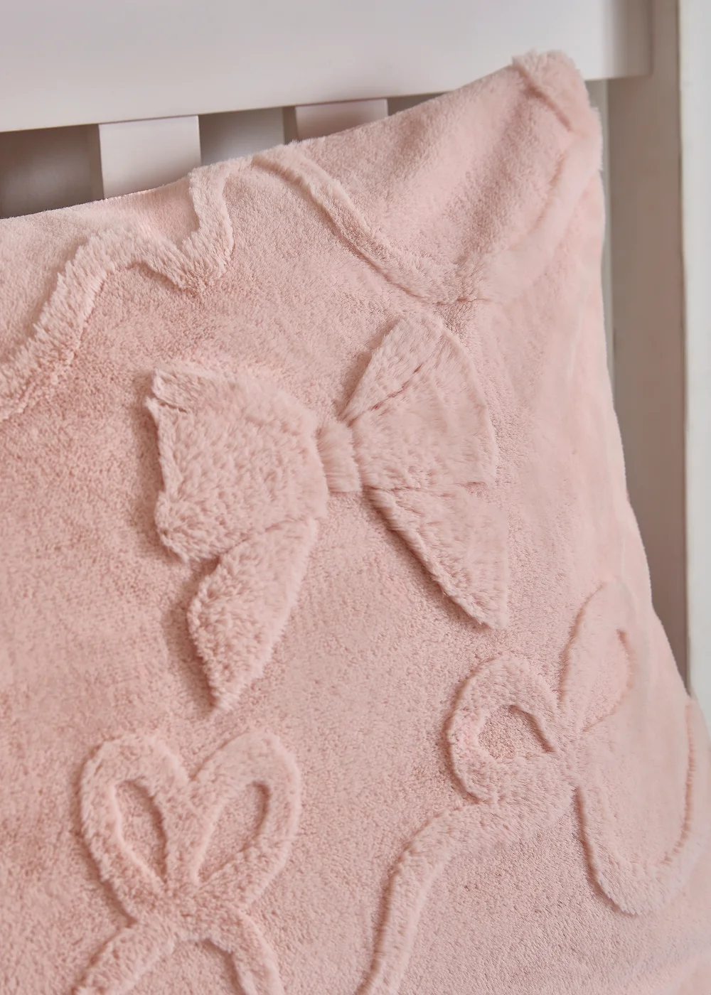 Pink Bow Embroidered Bedding Set - Single Image 2
