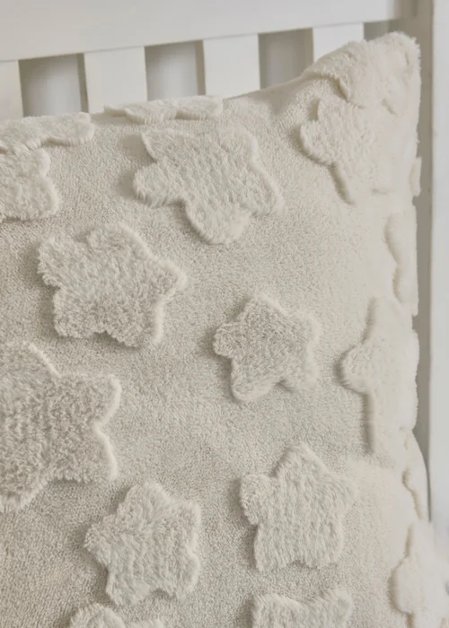 Neutral Faux Fur Star Duvet Set - Single Image 3