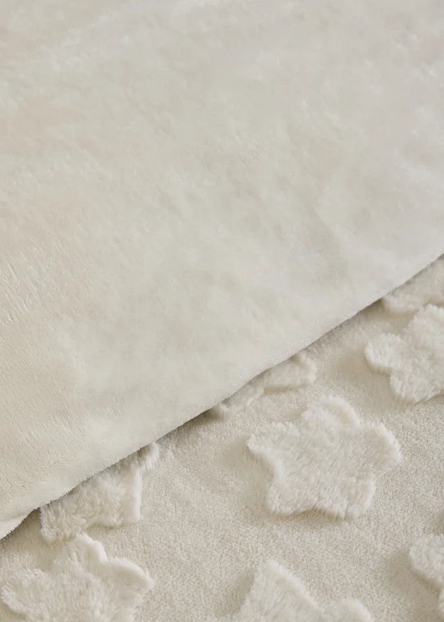 Neutral Faux Fur Star Duvet Set