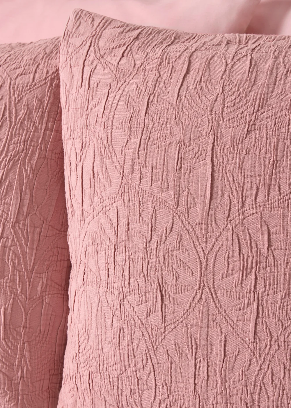 Pink Jacquard Duvet Set - Double Image 2