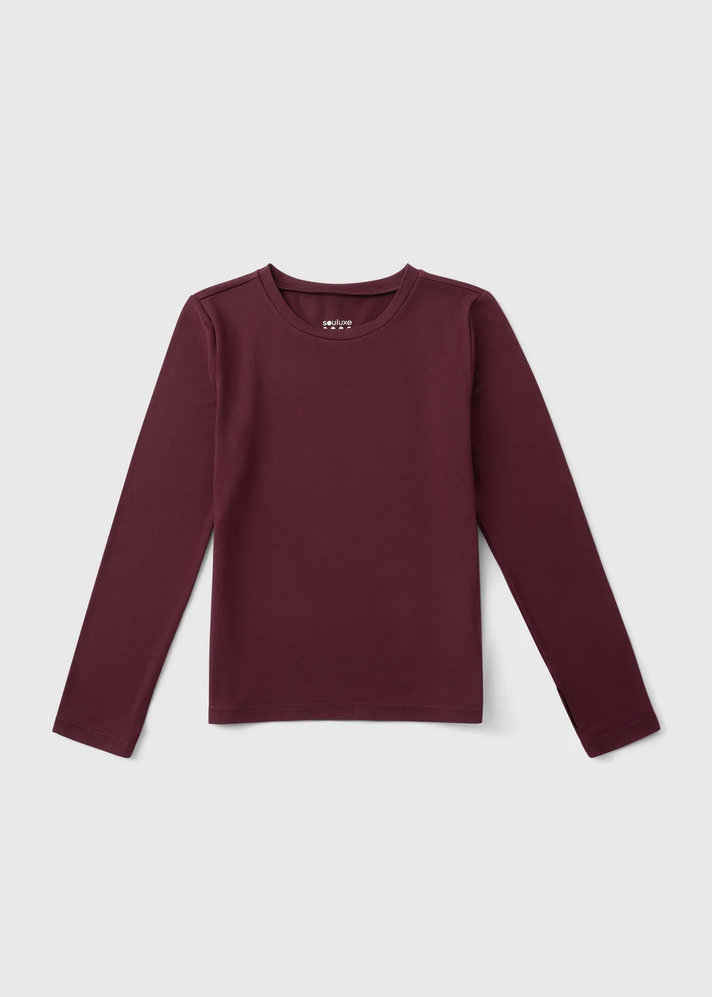 Girls' Souluxe Burgundy Long-Sleeve Top (7-15 Yrs) - 7 Yrs Image 1