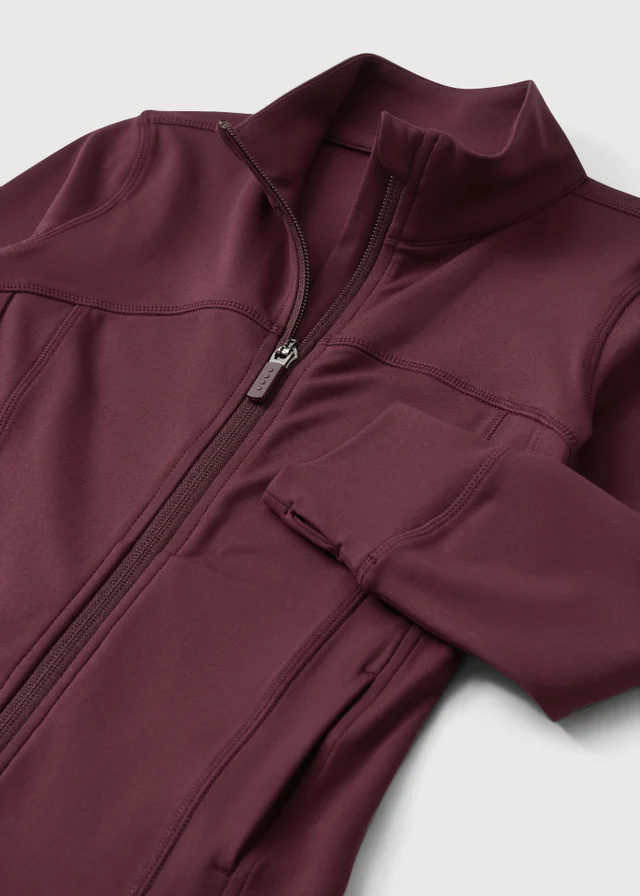 Souluxe Girls Burgundy Zip Sports Jacket (7-15yrs)