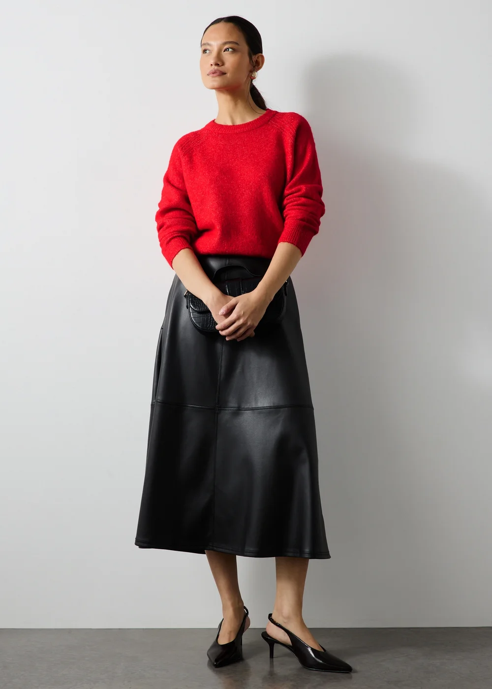 Red Knitted Jumper - XS Image 4