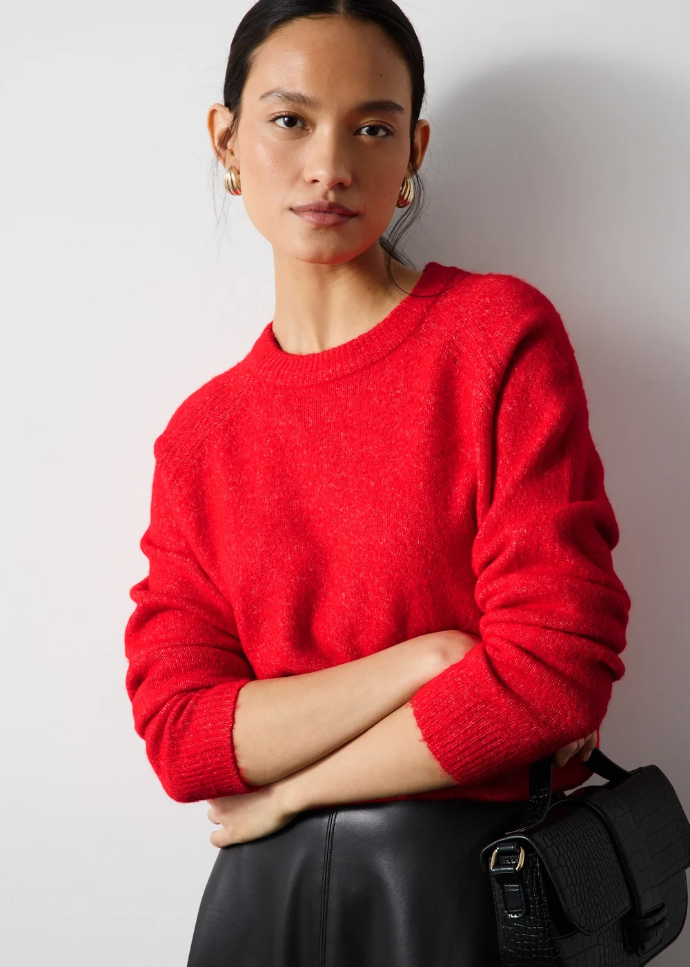 Red Knitted Jumper - XS Image 1