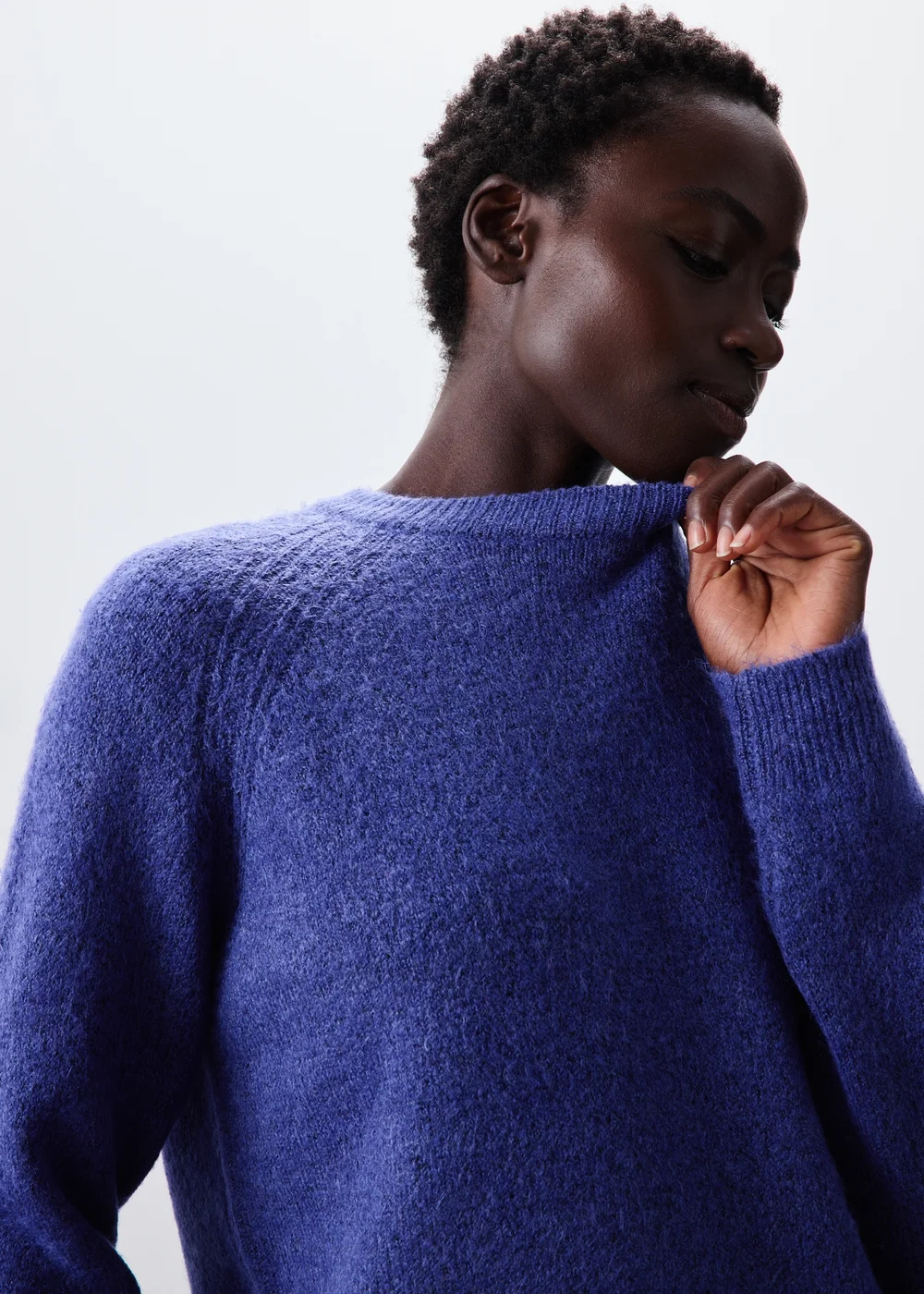 Cobalt Blue Knitted Jumper - M Image 2