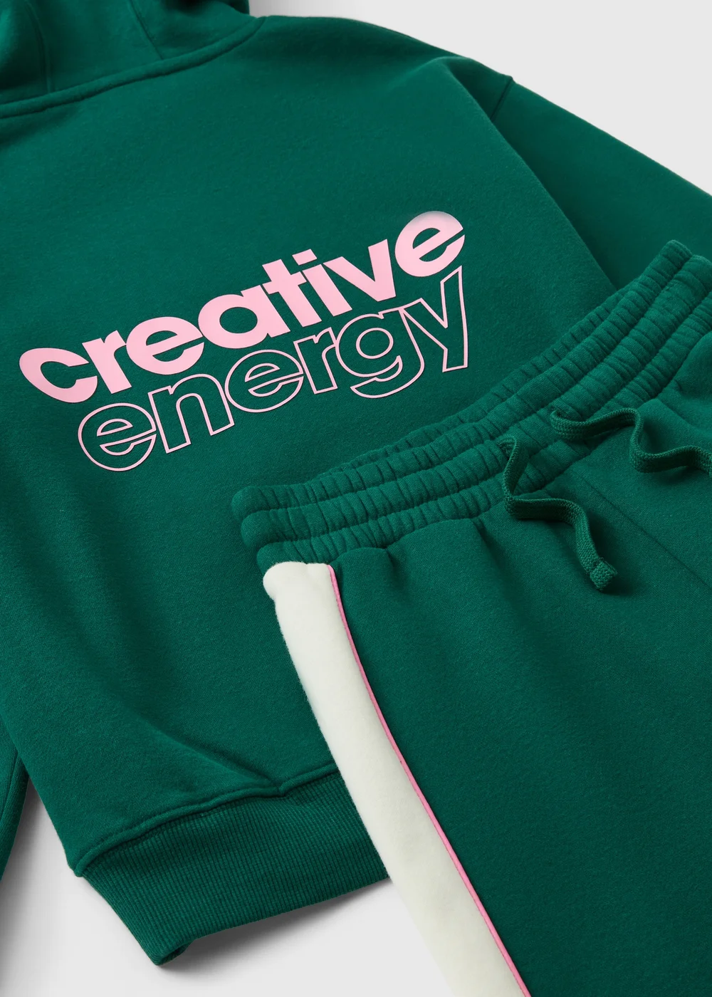 Girls Green Wide Leg Co Ord Jogging Bottoms (7-15 yrs) - 10 Yrs Image 2