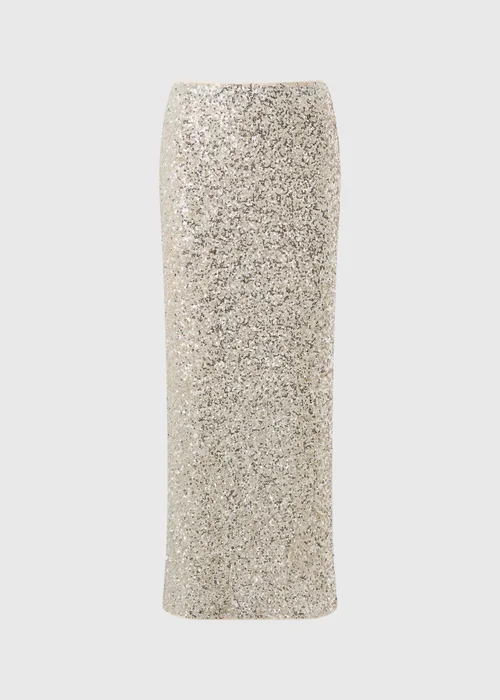 Silver Sequin Midaxi Skirt - 12 Image 5