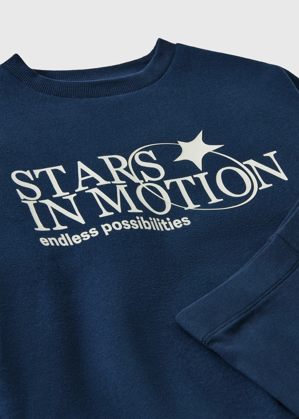 Girls Navy Star Sweatshirt & Flared Leggings Set (7-15yrs) - 7 Yrs Image 2