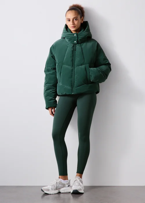 Forest Green Puffer Jacket - XS Image 4