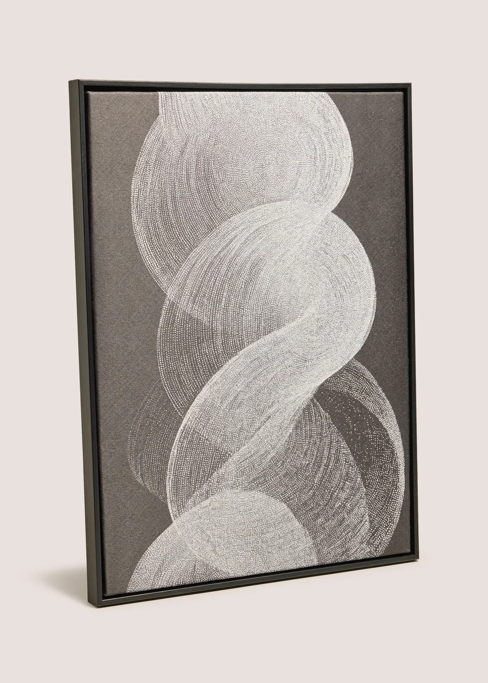 Grey Mono Smoke Abstract Wall Art Image 1
