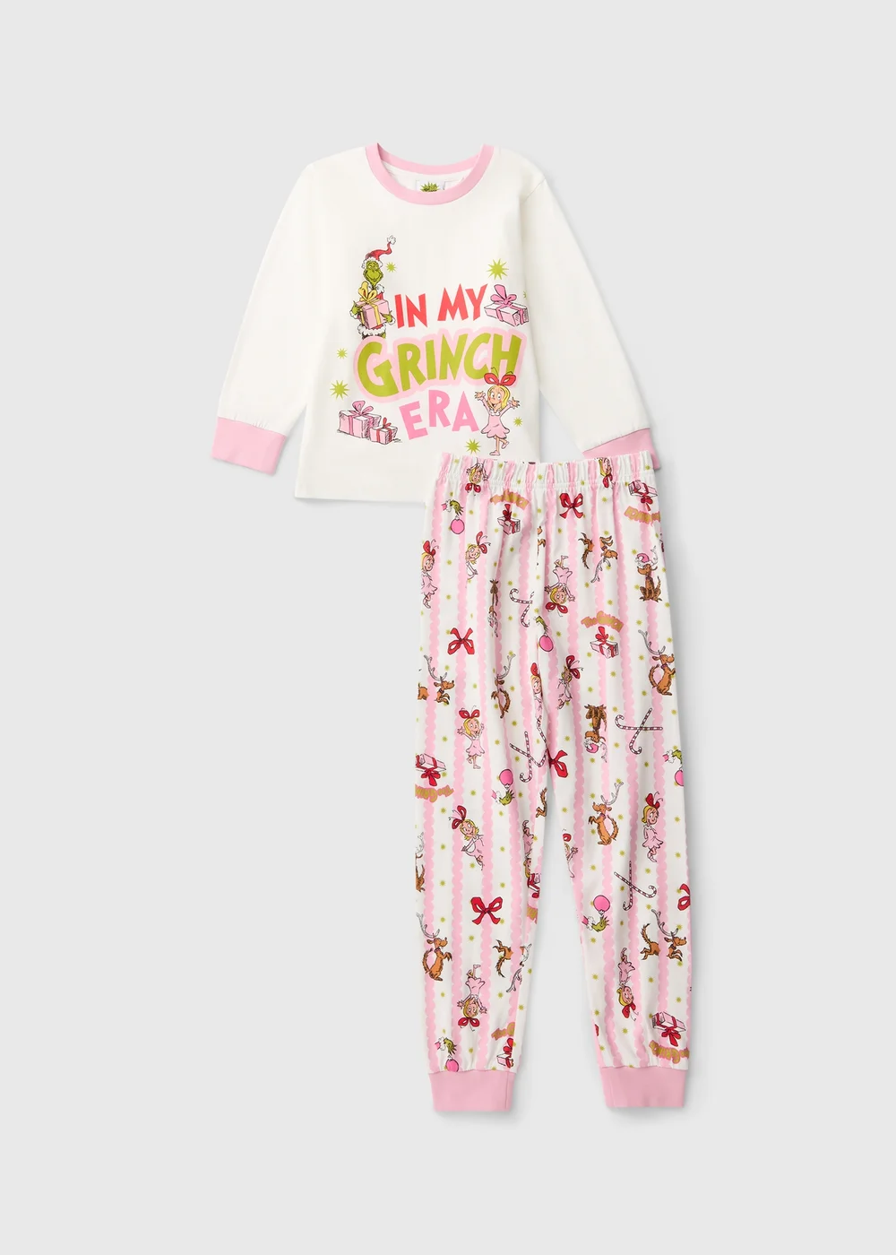 Girls Grinch Cream Cindy Lou Pyjamas (3-13yrs) - 3-4 Yrs Image 1