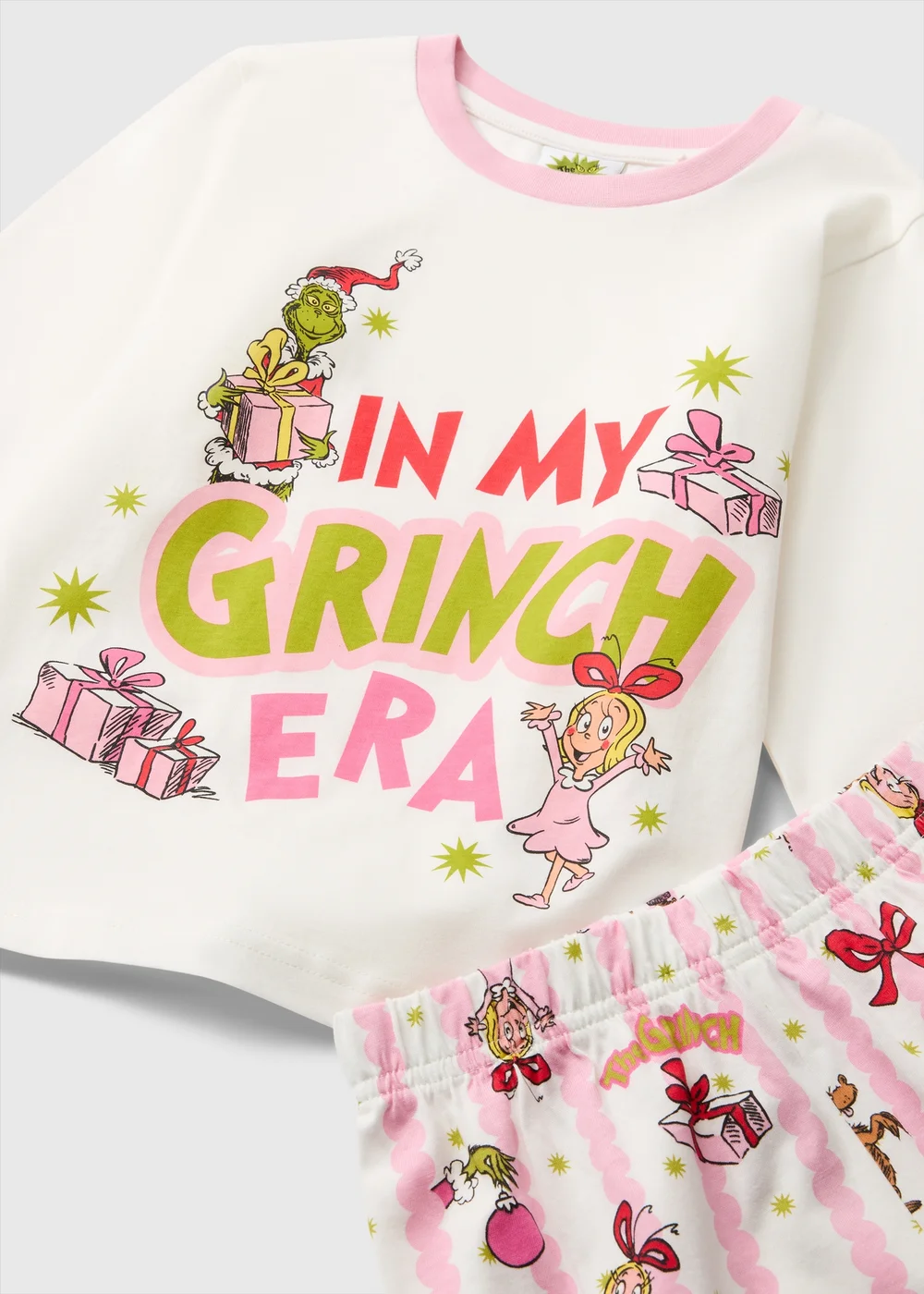 Girls Grinch Cream Cindy Lou Pyjamas (3-13yrs) - 3-4 Yrs Image 2