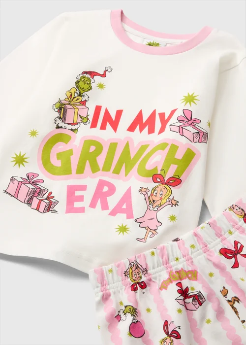 Girls Grinch Cream Cindy Lou Pyjamas (3-13yrs) - 3-4 Yrs Image 2