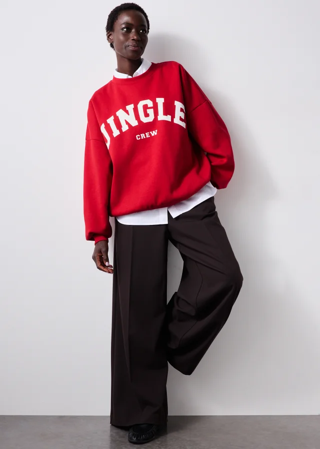 Red Jingle Crew Christmas Sweatshirt