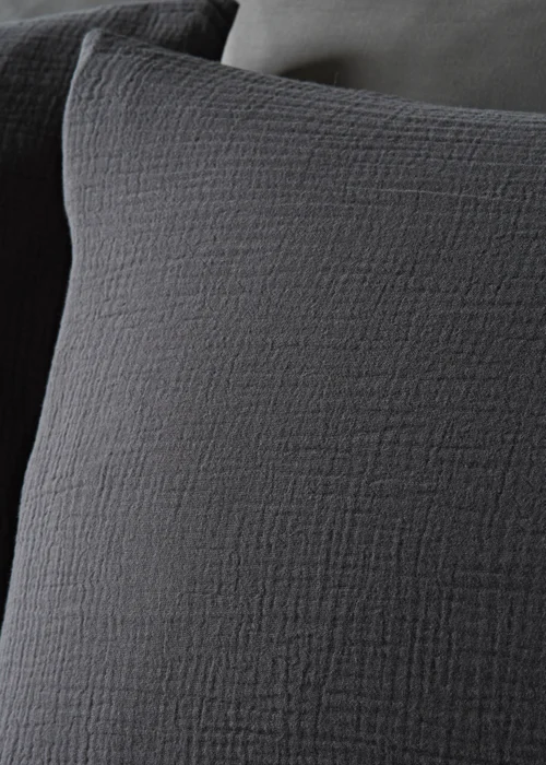 Grey Cotton Muslin Duvet Set - Double Image 2