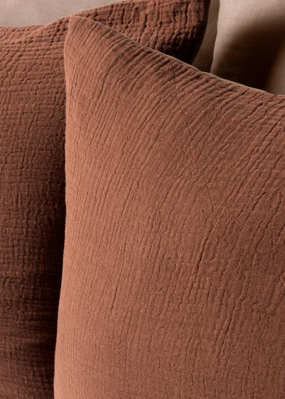 Brown Muslin Duvet Set - Double Image 2