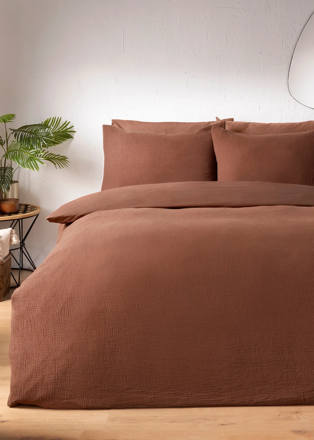 Brown Muslin Duvet Set - Double Image 1