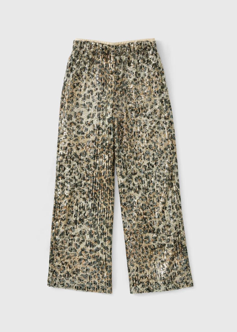 Girls Leopard Sequin Flares (7-15 Yrs) - 7 Yrs Image 1